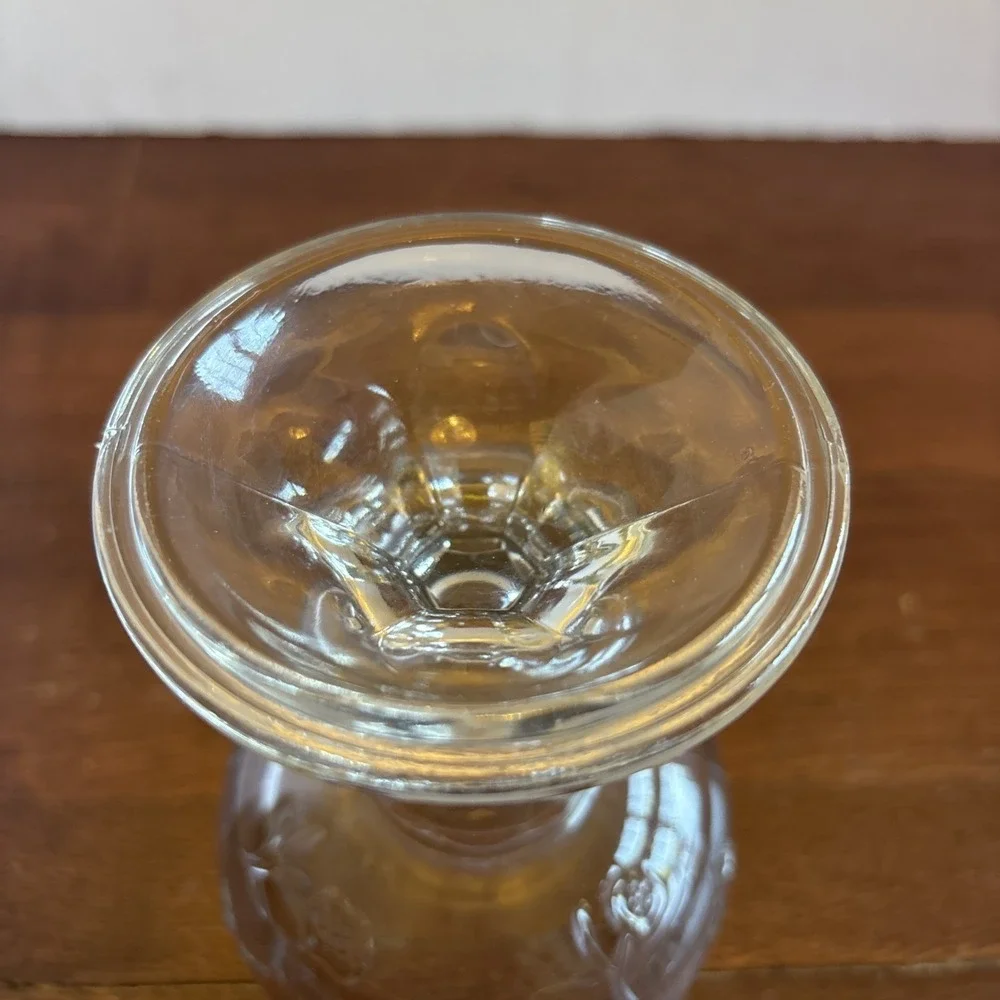 Anchor Hocking Savannah Large Water Tea Pedestal Goblet Glass 16 oz 1960s‎ Heavy